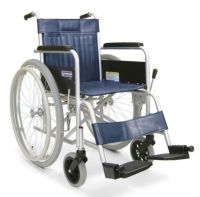 【非課税】スチール製自走用車椅子 KR801Nエアタイヤ 座幅42cm 病院・施設