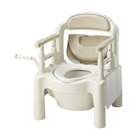 アロン化成・安寿 ポータブルトイレちびくまくんFX-CP 消臭消耗品・便座カバー付