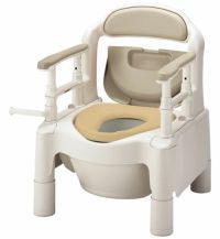 アロン化成・安寿 ポータブルトイレちびくまくんFX-CP暖房・快適脱臭　消臭剤フォームタイプ付