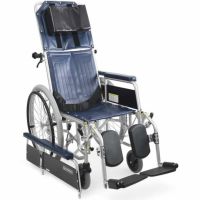 【非課税】リクライニング・スチール製車椅子自走用 RR42-NB 介助ブレーキつき