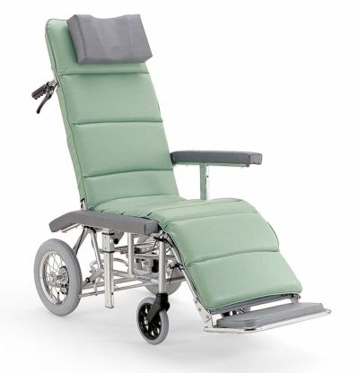 非課税】フルリクライニング介助用車椅子 介助ブレーキ付 RR60NB