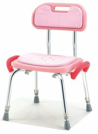 シャワーいす背もたれ付ローグリップタイプ SC-22