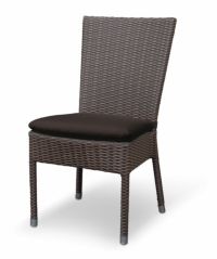 ラタン全天候型家具 ケイラウコード パルマサイドチェア 椅子【ダークブラウン】