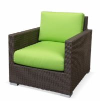 ラタン全天候型家具 ケイラウコード エルバ ソファー1シート1人掛け【ダークブラウン】