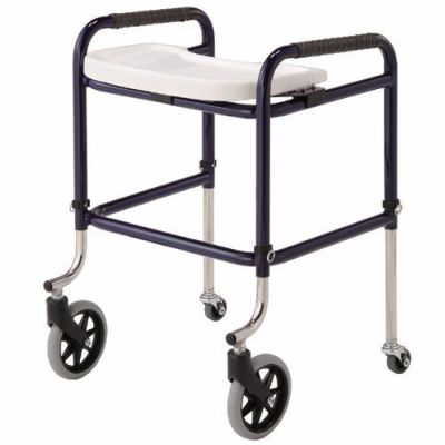 ②PCW歩行器　W1B ジュニア用　背もたれクッション付 屋外用&室内用タイヤ有 島製作所 歩行器 歩行車 シンフォニーSP スリム 屋外用歩行器