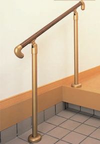 室内用玄関手すり GK-100 タモ集成材+支柱スチール