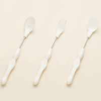 介護食器 首が曲がるスプーンフォーク かるまげ35 3本セット小