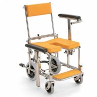 シャワー車いす 背もたれ前後式 KS3　シャワーキャリー 穴あきシート カワムラサイクル