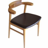 腰にやさしいイス　Awaza（アワザ）ナラ材・0216-N革張1 ダイニングチェア