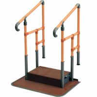 あがりかまち用たちあっぷ 両手すりステップ台付き CKE-01