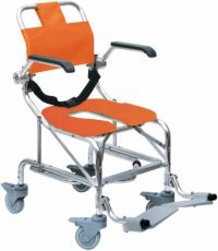 睦三在宅用アルミシャワーキャリー LW 4輪樹脂ダブルロックキャスタ 水回り（トイレ・お風呂）用車椅子