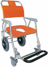 睦三おりたたみ式アルミシャワーキャリー LX-3 後輪12インチタイヤ 水回り（トイレ・お風呂）用車椅子