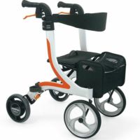 【非課税】四輪歩行器 KW41 屋内外両用歩行車 抑速ブレーキ内蔵ホイール
