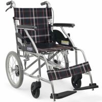 【非課税】アルミ製標準車椅子 KV16-40SB ハイポリマータイヤ 介助用 病院・施設
