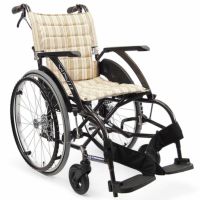【非課税】アルミ製次世代型標準車椅子 WA22-40(42)A エアタイヤ仕様 自走用