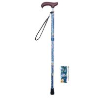 ウェルファン 夢ライフステッキスリムネック 折りたたみスリムタイプ柄 長さ73.5～83.5cm 身長約140～160cm