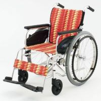 【非課税】自走用車椅子 Aタイプ NA-406A 背折れ 前座高40cm