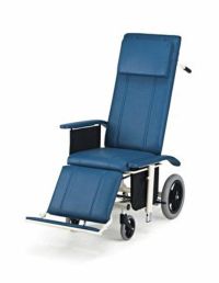 【非課税】スチール製 フルリクライニング車椅子 NHR-16