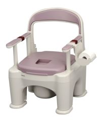 パナソニック ポータブルトイレ 座楽 ラフィーネ前後傾斜脚なし プラスチック便座