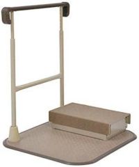 つながる手すり すりてあ STF-1片手すり・踏み台つき 玄関手すり