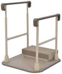 つながる手すり すりてあ STF-2両手すり・踏み台つき 玄関手すり