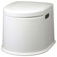 ポータブルトイレP型 ベッドの下に入るコンパクトサイズ
