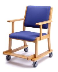 木製室内用 移動椅子FC-4WDN 介助・足こぎ移動