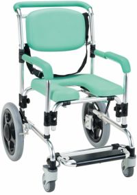 らくらく浴用キャリー 肘掛固定式 パーキング付 YC-80GR シャワーキャリー・お風呂用車椅子