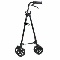 ハンドレールステッキ2 WB5135 歩行補助器 車輪付ステッキ ブラック