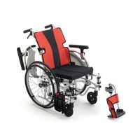 【非課税】軽量簡単モジュール自走用車椅子 MEF-22 スタンダード