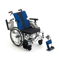 【非課税】軽量簡単モジュール自走用車椅子 MEF-20 低座面タイプ