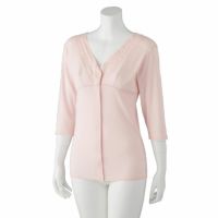 婦人ソフトカップ付ワンタッチ7分袖シャツ M～LLサイズ 2枚セット 89274