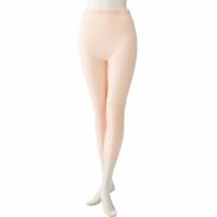 婦人 裾ファスナー付きタイツ 2枚組 01916 腰・膝に遠赤外線加工の当て布付き
