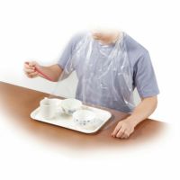使い捨て食事用エプロンポケット付き 1箱60枚入り×1ケース（10箱・計600枚）