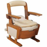 安寿 家具調トイレ AR-SA1 シャワピタ ひじ掛けはねあげタイプ ポータブルトイレ