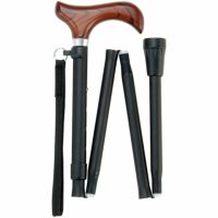 充実ステッキ 折りたたみ杖 FS-10 収納袋つき 長さ74.5～82cm 身長約145～160cm