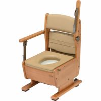 家具調ポータブルトイレ さわやかチェアPTN コンパクトひじ掛けはねあげタイプ