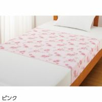 日本製 花柄プリント防水シーツ（大） 38942 洗い替えにうれしい2枚組