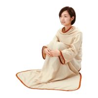 コンパクトあったかフリース 2枚セット 袖付き着る毛布 防災グッズ 防寒 寝袋 保温