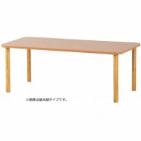 抗ウイルスメラミン化粧板テーブル TM4-K18090 長方形 幅180×90 継脚付き木製脚タイプ 6人掛け 受注生産