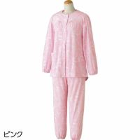 婦人用ホックボタンパジャマ　やわらか年間素材　800171　S～4Lサイズ