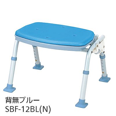 折りたたみシャワーベンチ SOFTEKソフテック 背無ブルー SBF-12BL(N