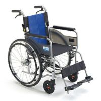 非課税】スチール製自走用車椅子 KR801Nエアタイヤ 座幅42cm