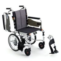 【非課税】ミキ サニタリー車椅子 介助式 JTN-4B足踏み連動式駐車ブレーキ付き車いす