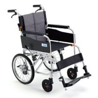 【非課税】ミキ サニタリー車椅子 介助式 JTN-2B足踏み連動式駐車ブレーキ付き車いす