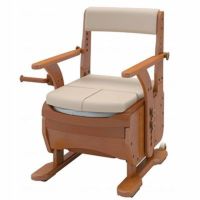 家具調トイレセレクトR ひじかけノーマル《標準幅》 ソフト便座(533-851) 介護 高齢者 ポータブルトイレ 安寿/アロン化成