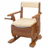家具調トイレセレクトR ひじかけノーマル《ワイド幅》 標準便座(533-856) 介護 高齢者 ポータブルトイレ 安寿/アロン化成